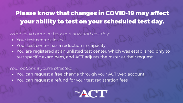 We've emailed all students registered for a September test date about the current status of their registration.

Now through your test day, we'll be sending emails on weekdays to notify students if there has been a change in registration status.

Here's what you need to know 👇