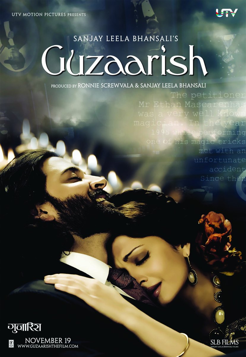 53. Guzarish (2010): “Life is very short, my friends. But it is long enough if you live with all your heart.”A poetic movie.