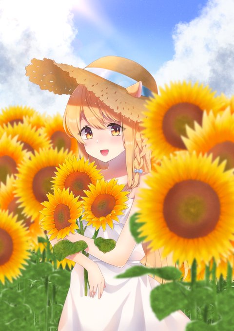ひまわり畑のtwitterイラスト検索結果 古い順