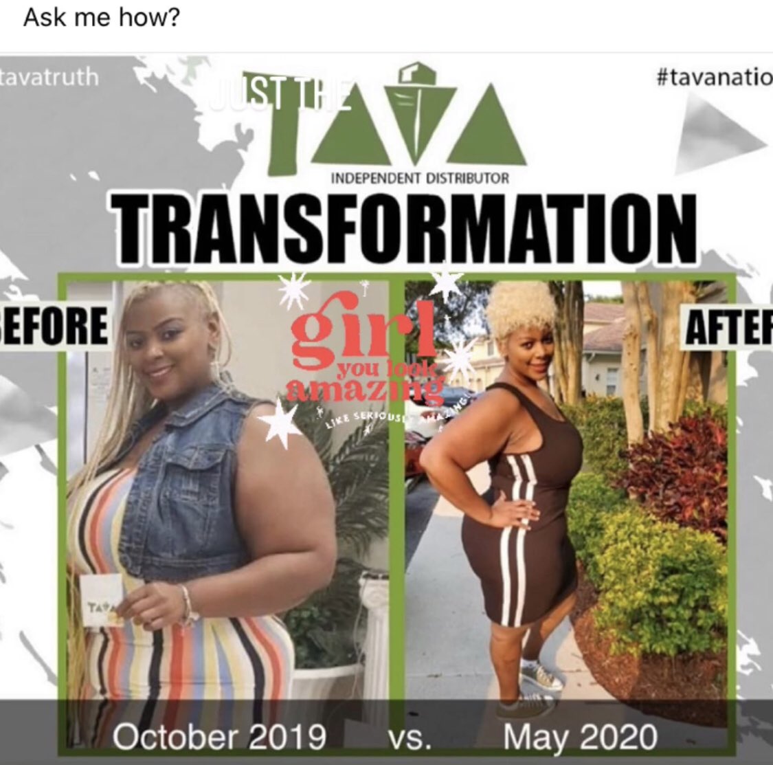 lakiyasmith221's tweet photo. Real People, Real Results!
#TavaNation https://t.co/oqPNI8SOtm