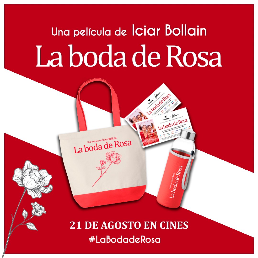 MEW_Magazine's tweet photo. 💥 SORTEO 💥 Ya tenéis en cartelera #LaBodaDeRosa, y gracias a @filmax tenemos para vosotros 3 packs de la película.

¿Cómo participar?

1⃣ Sigue a @MEW_Magazine + RT
2⃣ Menciona 1 persona con la que te gustaría ir al cine

Info 📽️ : https://t.co/7RU6mR1Oqy https://t.co/7jQSFYCdsf