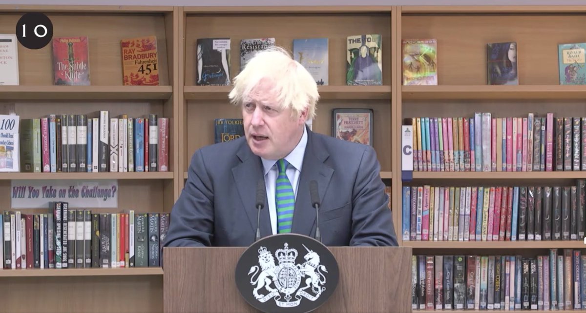 mikercameron's tweet image. Got to be the worst politicians Zoom bookshelves ever.

Except what's that in the top, right hand corner, "The Twits".

School librarian has a sense of humour.