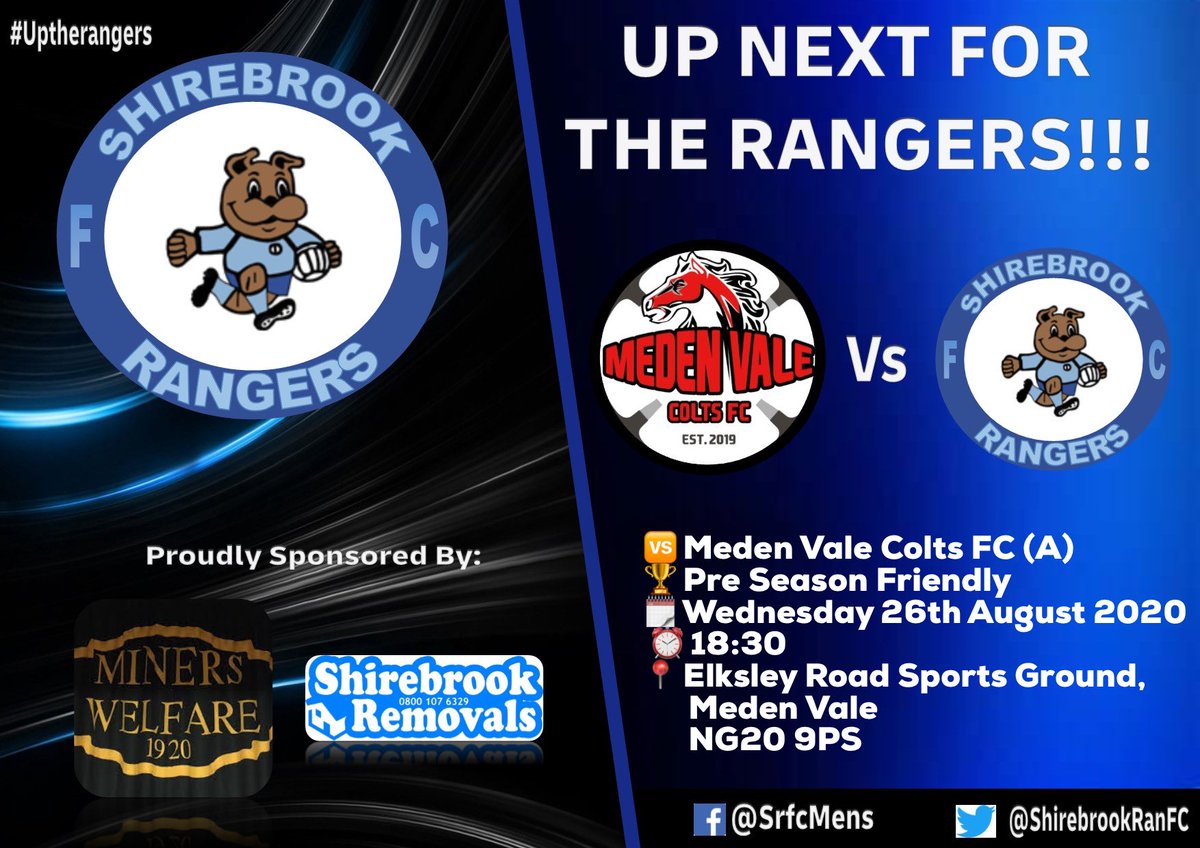 Game day

Pre season continues with a local derby where we take the short journey to Meden Vale to face <a href="/medenvalecolts/">Meden Vale Colts 1st Team⚽️🔴⚫</a>.

Your support is as always greatly appreciated ⚽️⚽️⚽️