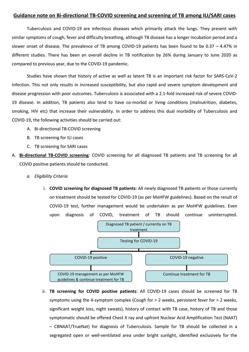 MRK_POLLACHI's tweet image. #Guidance note on #Bi_directional #TB_COVID screening and screening of TB among #ILI/#SARI cases
