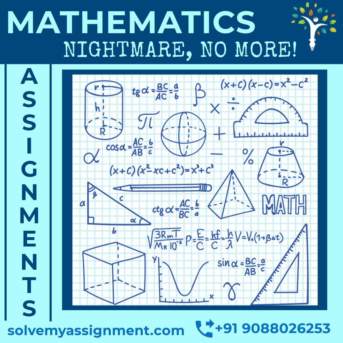 solveassignmen1's tweet image. Mathematics is a nightmare for many of us. While you will focus on learning the concepts, we will do the assignments. Log on to solvemyassignment.com
#mathsassignments #onlineassignments #assignments #help #assignmentshelp #onlinesubmissions #mathematics #assignmentsolving