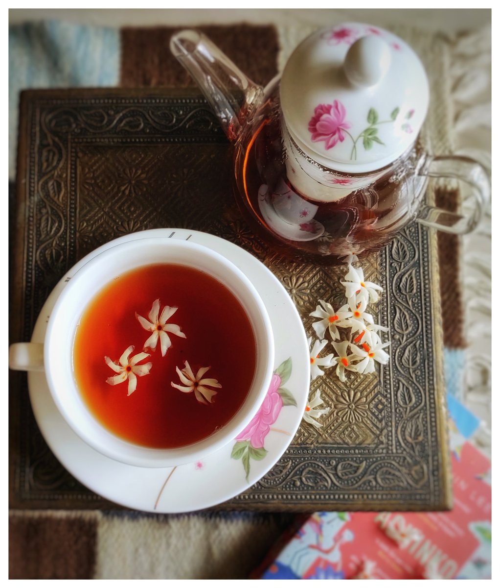 Finally the muggy week has given way for some soothing rains 🌧️❤️

Thought with my excess supply of Parijat flowers, I'll brew myself a nice tulsi-parijat tea (thanks for the link ThinkersPad ) in my new acquisition,to enjoy the pitter patter ☕
#herbal #kettlelove #tealove #rain