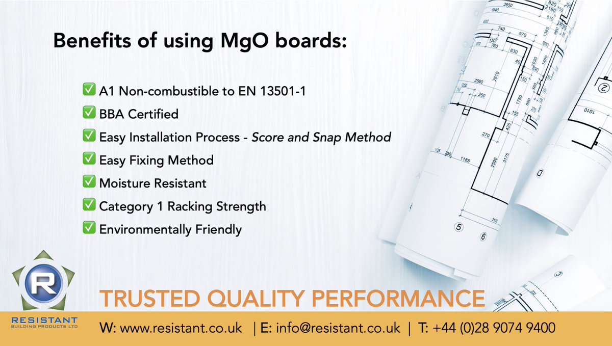ResistantBoard's tweet image. Need specifying and installation advice? 

Get in touch with our team, we provide technical training to builders merchants! Our range of building boards provide various solutions #across-the-board. Find out more now at: resistant.co.uk

#buildingboards #construction #bba