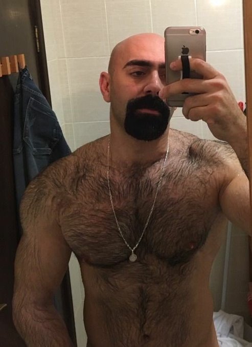2 pic. August 26 ?? ?? #ILoveHairyMen #hairsome #hairychest #hairygay #hairyfan #scruff #beardedhomo