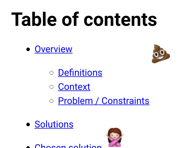 DecisionBee's tweet photo. The random spacing in the automatically-generated Table of Content did not spark joy, so we thanked it and got rid of it 🚮😌 https://t.co/wudIs34uBX