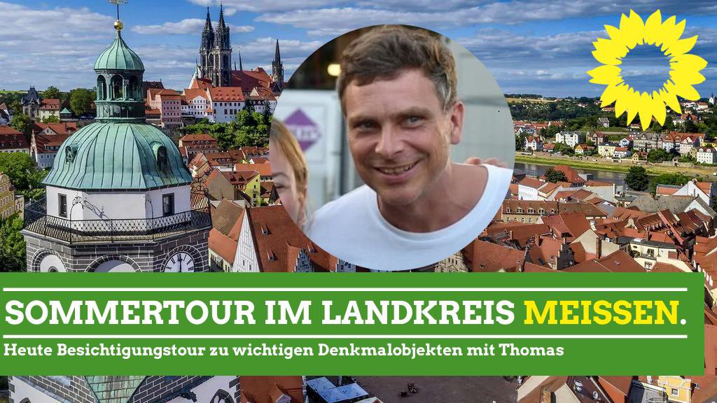 ThomasLoeserDD's tweet photo. Heute bin ich unterwegs zur Denkmal-Sommertour im Landkreis Meißen.
Wir schauen uns in #Meissen, #Taubenheim, #Schleinitz gefährdete Denkmale in #Sachsen an. #Baukultur #Denkmalschutz https://t.co/EB40ObOuIT