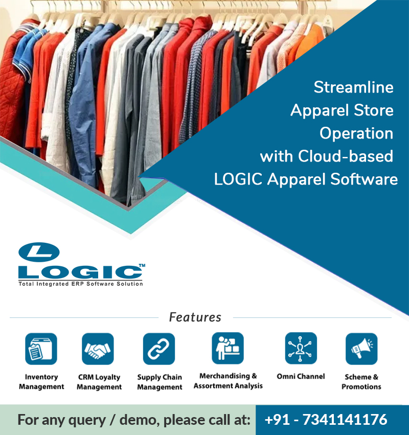 Logicerp's tweet image. LOGIC Apparel Software: A complete set of cloud-based ERP features to upscale apparel business. For more information, visit: logicerp.com/Solutions/appa…
Call now for Demo: +91-73411-41176.
#apparelretailsoftware #apparelsoftware #garmentsoftware #footwearsoftware