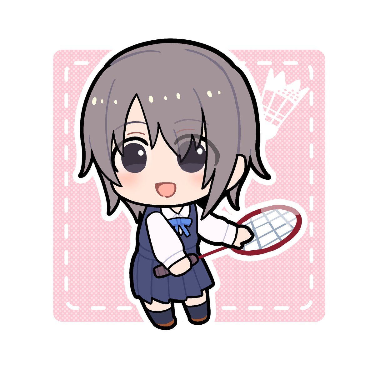 hisakawa hayate 1girl chibi skirt solo grey hair blue eyes long hair  illustration images