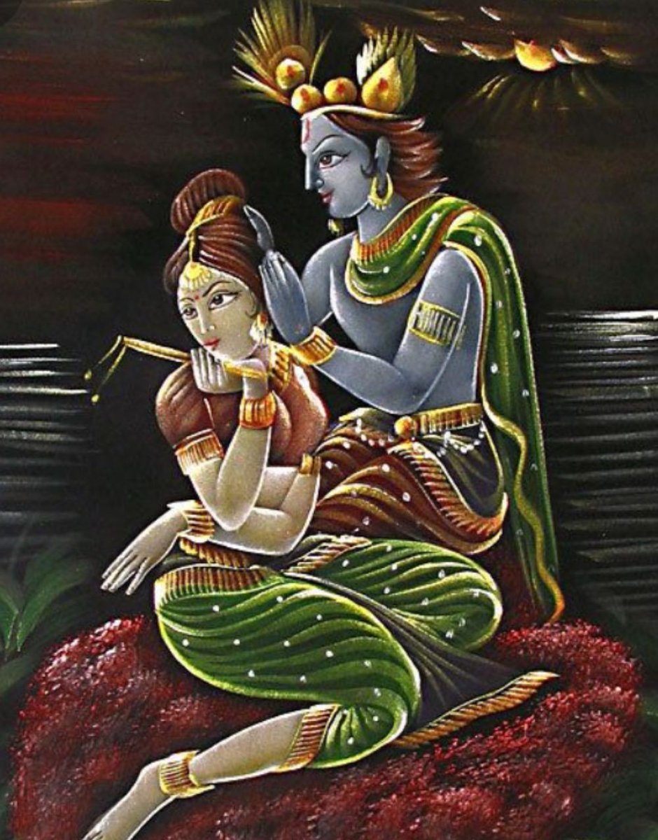 Krishna also told that, due to Mahakaal(Shiva) system, we both may forget our super conciouness which will be restored by Gargacharya and Shiva in Krishna and Radha accordingly. Shrutis said that, what about us, how we will born and stay with you?