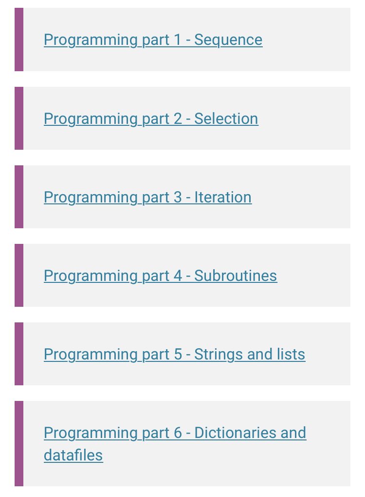 FranksbeckyHi's tweet image. Need to get some ideas for teaching #programming at GCSE? Well here you go ... teachcomputing.org/curriculum/key… an entire 50 lesson unit that is totally free 🎉 @WeAreComputing
