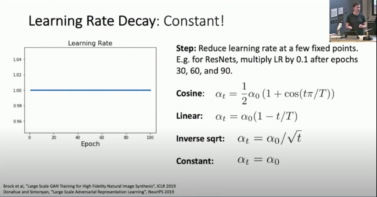 arezae's tweet image. Constant learning rate should be used at the beginning in your deep learning project.

Michigan University Online
Lecture 11: Training Neural Networks II youtu.be/WUazOtlti0g
#DeepLearning #LearningRate #MachineLearning