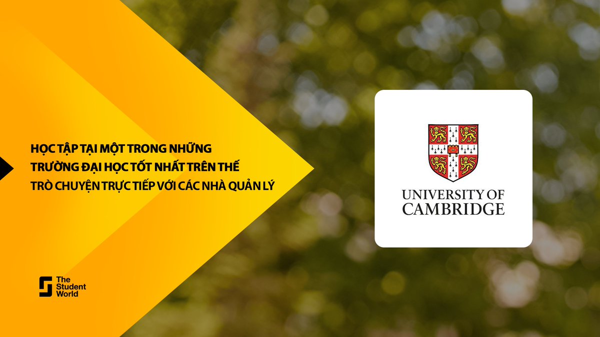 Tham gia hội chợ trực tuyến The Student World và trò chuyện trực tiếp với đại diện của các trường đại học tốt nhất trên thế giới!
Đăng ký miễn phí tại: bit.ly/TSWVirtualFair…