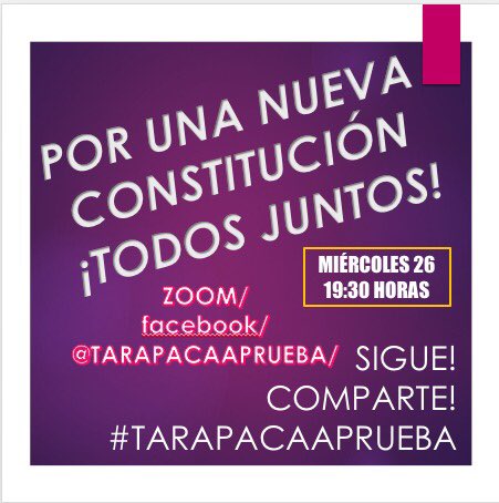 SecGralPPD's tweet photo. Hoy
19:30 horas 
En Facebook
@Tarapacaaprueba
#Tarapacaaprueba
Todos Juntos sino pa’qué https://t.co/Gw3Tlf4PDg