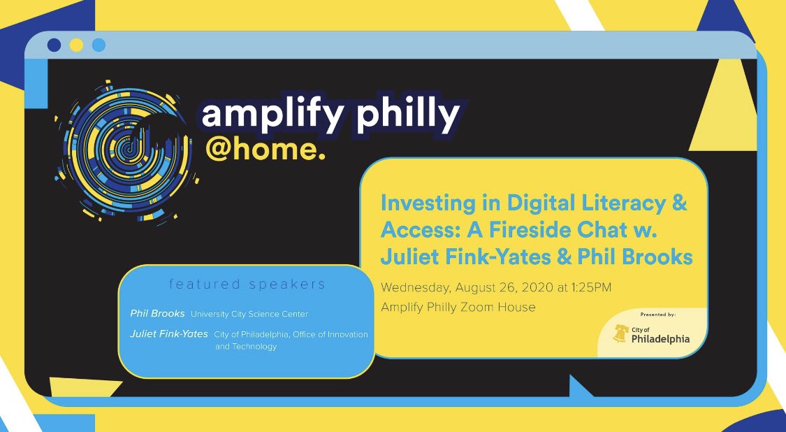 TODAY! Join <a href="/PhilBrooks07/">Phil Brooks</a>, our Director of STEM Workforce Partnerships for an <a href="/AmplifyPhilly/">Amplify Philly</a> session on digital literacy with <a href="/PHLInnovation/">PHLInnovation</a> <a href="/PhiladelphiaGov/">City of Philadelphia</a>! amplifyphilly.com/aug-26