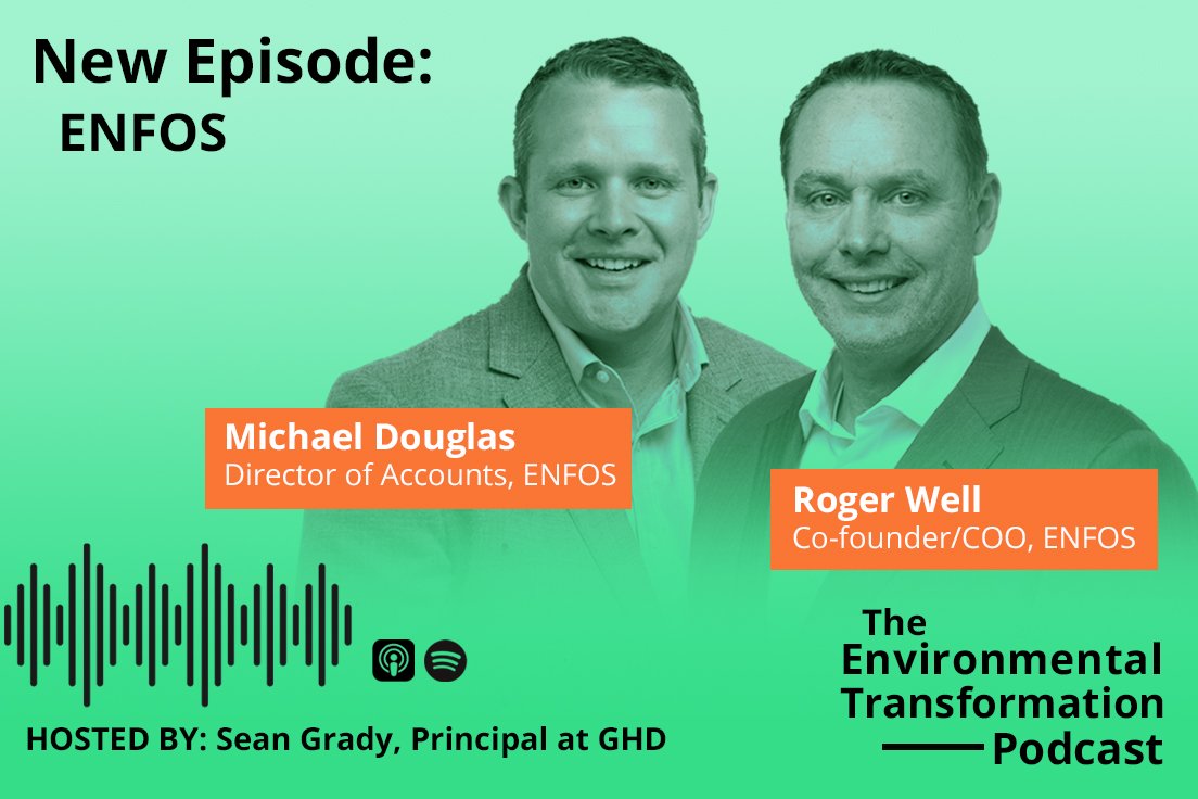 ENFOSInc's tweet image. Tune in to our first podcast appearance! Sean Grady hosted Roger Well and Michael Douglas on his Environmental Transformation Podcast.
hubs.ly/H0v2pF_0