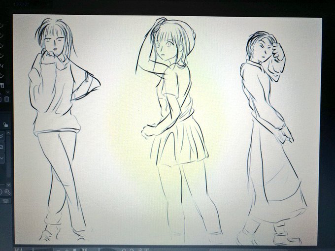 あたり練習からクロッキーへ。

まだ浮世絵チックだけど、目の描き方変えればそれ自体は脱却できそう!

そしてクロッキーの簡単さと難しさを痛感中……。(>_<) 
