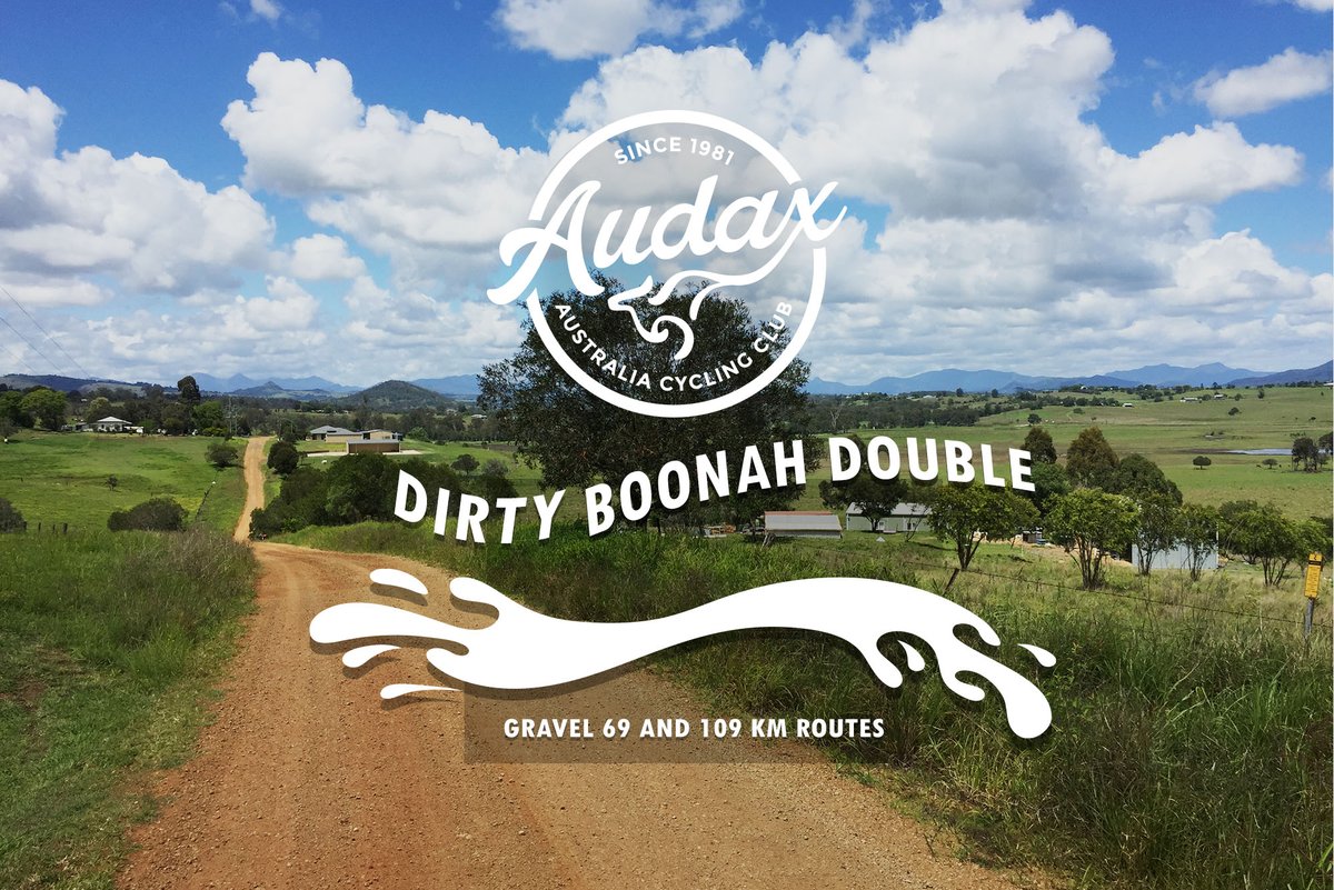 QldAudax's tweet photo. Its back. The Dirty Boonah Double on Sun 20 Sept demands your fat rims. 64km (30km dirt) or 109km (46km dirt).  Quiet country roads, just gorgeous. (https://t.co/4PYt2ExzHY https://t.co/k3tSvqpUbf