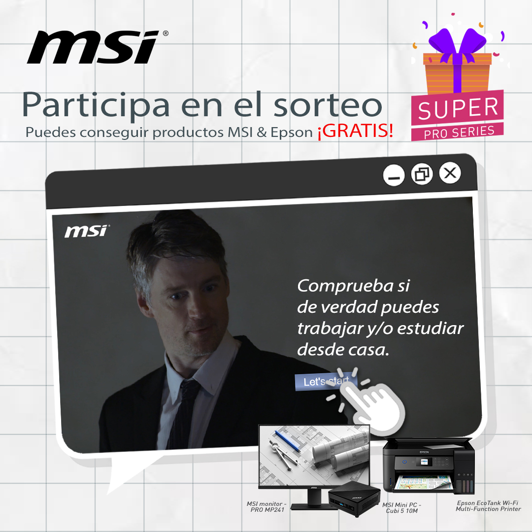 MSI_ES's tweet image. ¿Puedes trabajar/estudiar desde casa? Compruébalo en este pequeño test y entra en el sorteo de productos de MSI y Epson.

Periodo del sorteo: 24 de Agosto - 30 de Septiembre, 2020
Más info➡️bit.ly/3b08IZ3  

#MSI #MSIPRO #WorkfromHome #DistanceLearning #LuckyDraw