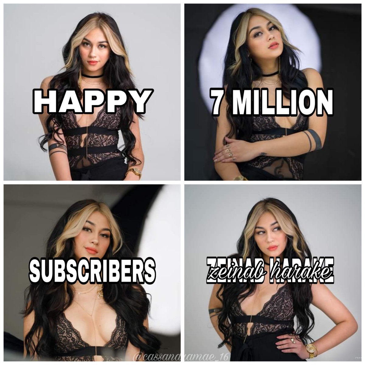 itsmedinox's tweet photo. @ZeinabHarake11 HAPPY 7M SUBSCRIBERS ATE ZEB!!SO PROUD OF YOU!!🥺❤ MAHAL KA NAMEN SOBRAAAA #Happy7M @ZeinabHarake11 https://t.co/JFsj52IbJe
