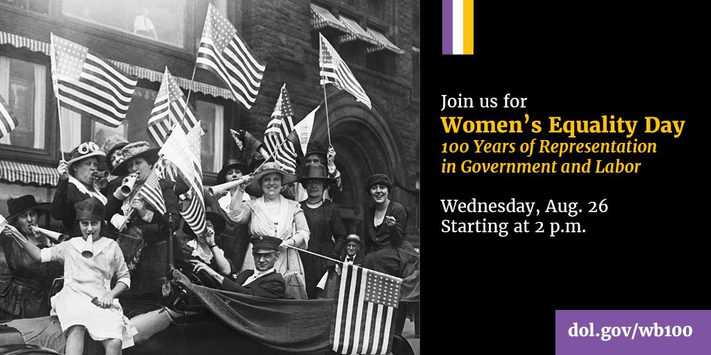 Women's Quality Day event graphic showing a photo of women suffragists