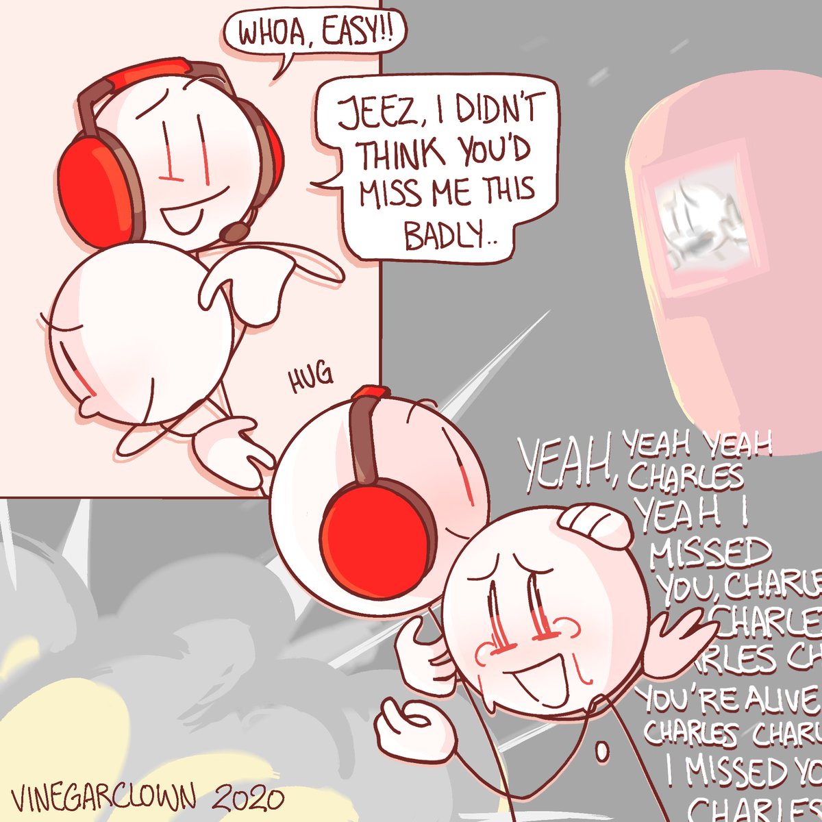 vinegarclown's tweet image. oh look only henry remembers the vh ending #henrystickmin #charlescalvin