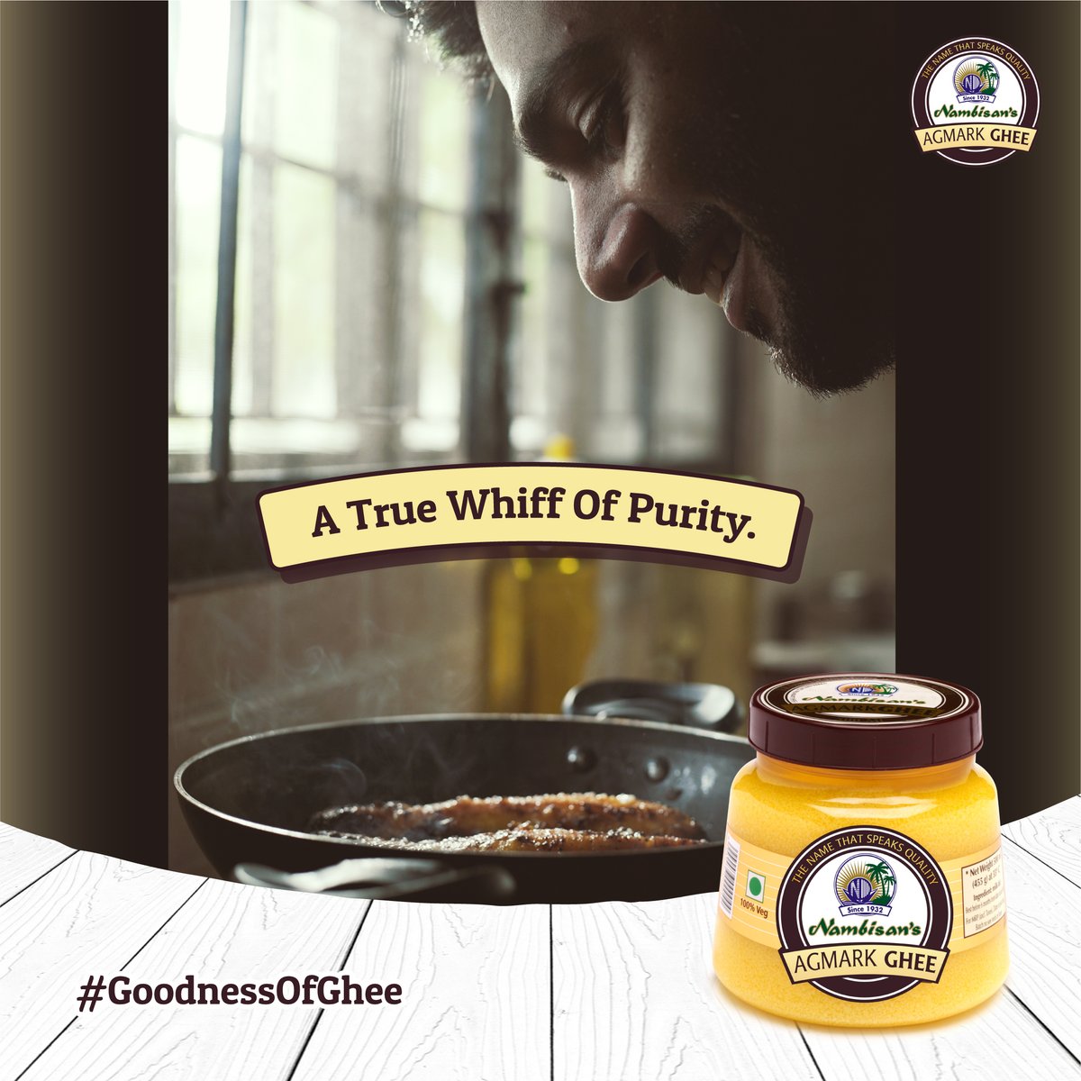 NambisansGhee's tweet photo. Nambisan’s Ghee, a name that is synonymous with purity. Our uncompromised traditional manufacturing endeavours, coupled with extracting ghee from the choicest of pure cow milk, has aided us in upholding safety and quality standards for more than 8 decades now.
#GoodnessOfGhee https://t.co/g2X96W2OQI