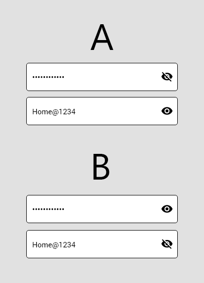 msp_praveen's tweet photo. Hello #designers

Comment which option is correct for Password field show/hide.

As per my research, there are lot of apps using option-A, but when i saw the guideline in "material design" it is "B" Which one is good for usability?

#ux #ui #userexperience https://t.co/3OyG6gH6Hx