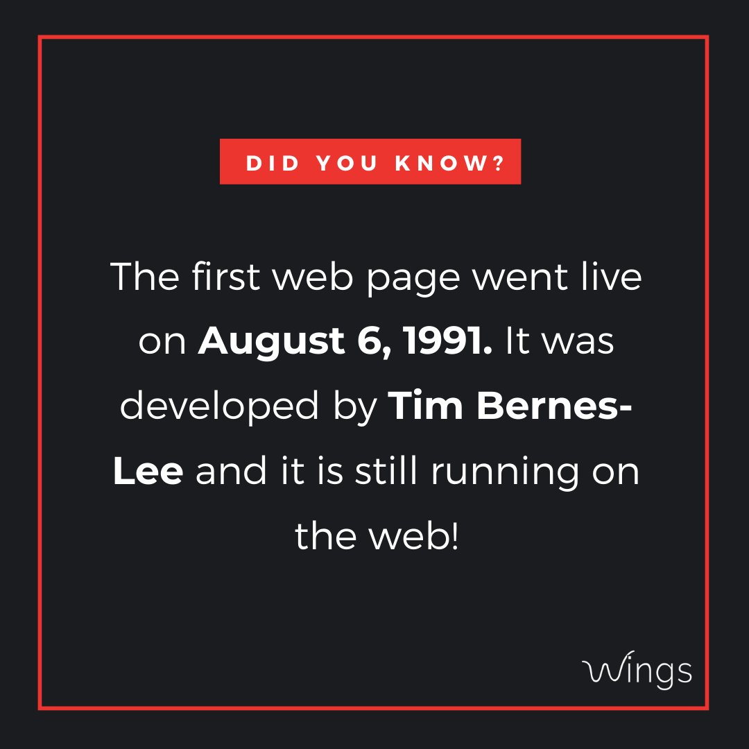 wingstech's tweet image. Can you believe it? The first web page that went live in 1991 is still running on the web!

#webfacts #website #firstwebpage #websitedevelopment