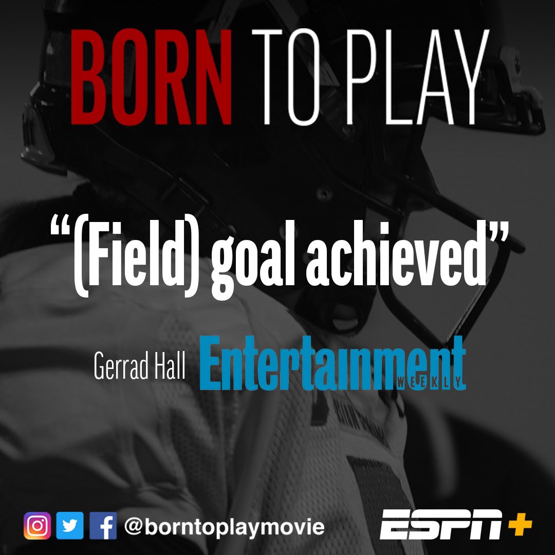 Born To Play (@borntoplaymovie) on Twitter photo “(Field) goal achieved” - <a href="/gerradhall/">Gerrad Hall</a> <a href="/EW/">Entertainment Weekly</a> #BornToPlay #WomenTackleFootball “(Field) goal achieved” - <a href="/gerradhall/">Gerrad Hall</a> <a href="/EW/">Entertainment Weekly</a> #BornToPlay #WomenTackleFootball
