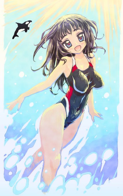 できた アクトレスとの夏の思い出が
#アリスギア #アリスギアお絵かき 
2枚目は色補正等をしてないやつ 