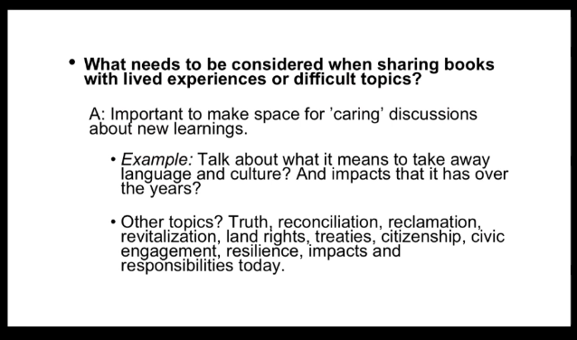 ZeliaMCT's tweet photo. 👉 'not shy away from book about difficult issues; this is censorship'. Ts: trauma-informed to share stories &amp; realities to have culturally, emotionally &amp; physically safe/caring conversations with Ss. This will strengthen knowledge &amp; understanding of world around them
#ECOOcampON https://t.co/6vEz9TKxz7