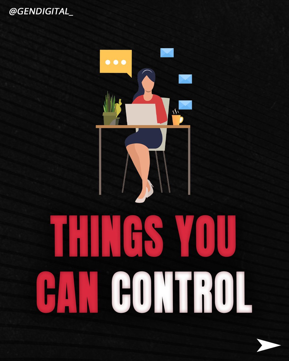 GenDigitalNow's tweet image. 📒You cannot change the things you can't control, so don't invest your energy worrying. Look at the things you can control and change, work on bettering them.Take out time to improve yourself and your network. Follow us @gendigital