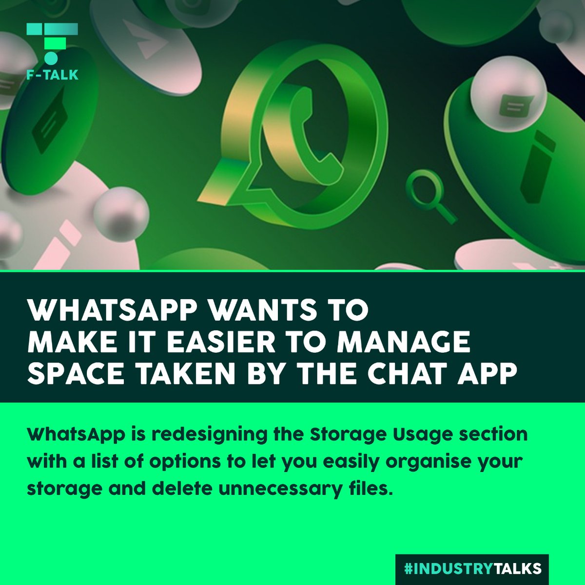 ftalkshowglobal's tweet photo. The redesigned Storage Usage section will help you easily get rid of WhatsApp junk.
#News #Whatsapp #Newsoftheday #Smartphone #App #Application #IndustryNews #Newsflash #Newsday #Newsupdate #discoverpossibilities #ftalk #ftalkshow https://t.co/JsD1K2931E