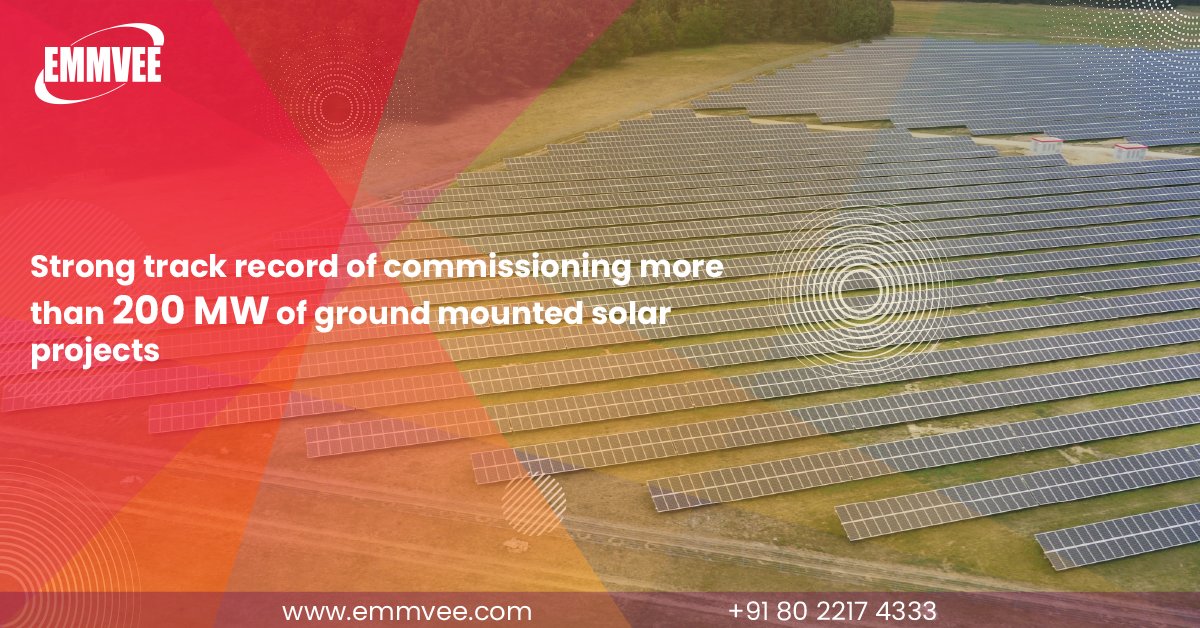 Emmvee_Group's tweet photo. #Emmvee has strong expertise in developing large scale #EPCprojects across India and Europe. It has successfully installed and commissioned more than 200 MW of ground-mounted solar projects in India.
#groundmounted #solarprojects https://t.co/d7ZRkLLTfq