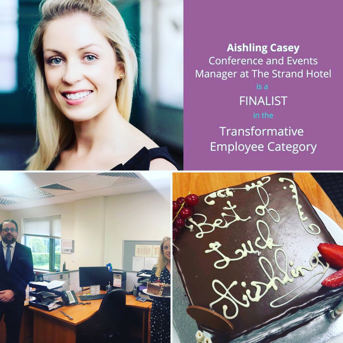 LimerickStrand's tweet photo. Wishing Aishling Casey our Conference & Events Manager the very best of luck in this evenings Network Ireland Limerick - Women in Business Awards being held virtually via zoom . We are very proud of you Aishling #goodluck #awards #networklimerick https://t.co/oc6RtTI9Kw