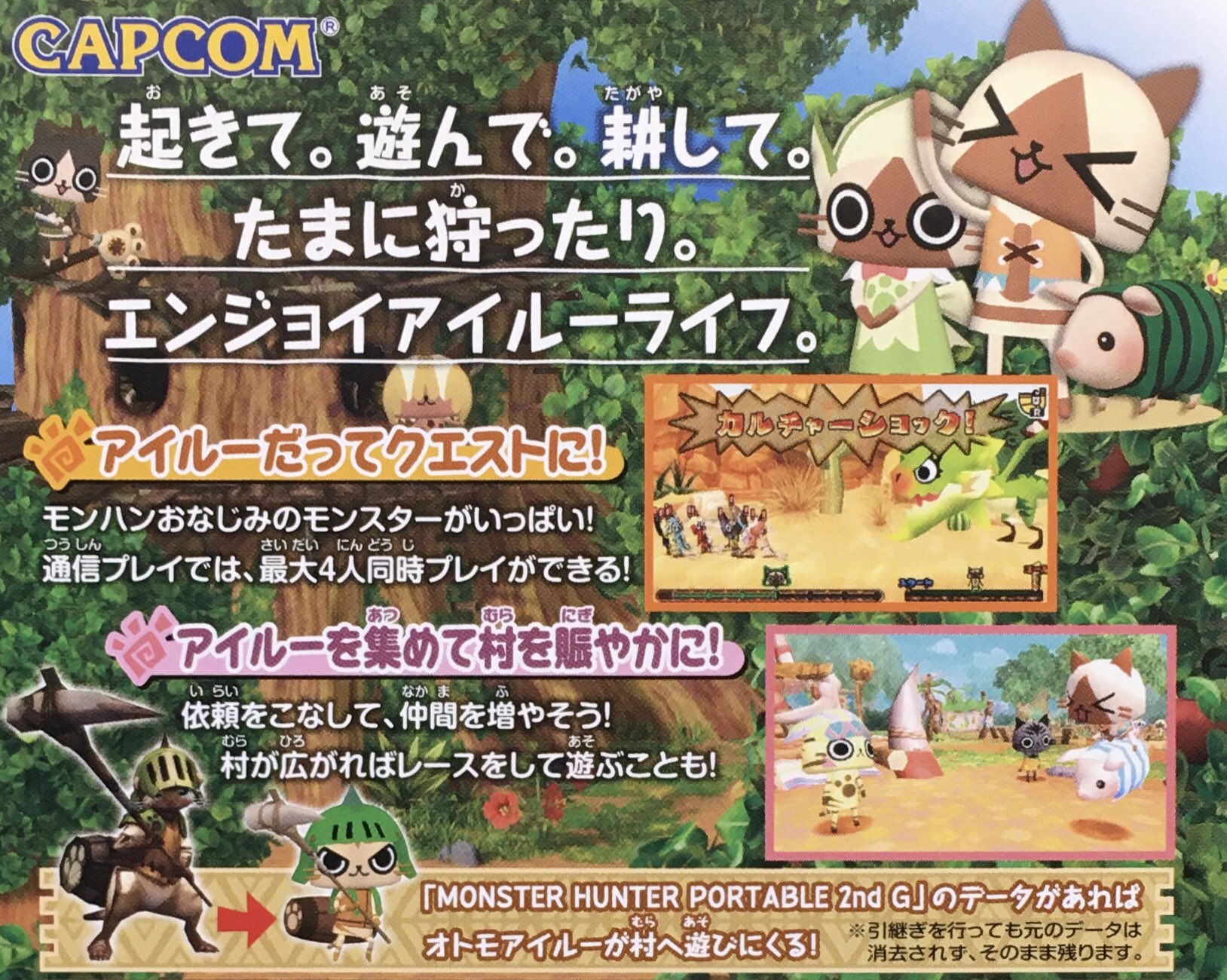 ゲーム探偵団 本日はpsp モンハン日記 ぽかぽかアイルー村 が発売されて10周年です おめでとうございます ゲーム探偵団 本日はpsp モンハン日記 ぽかぽかアイルー村 が発売されて10周年です おめでとうございます