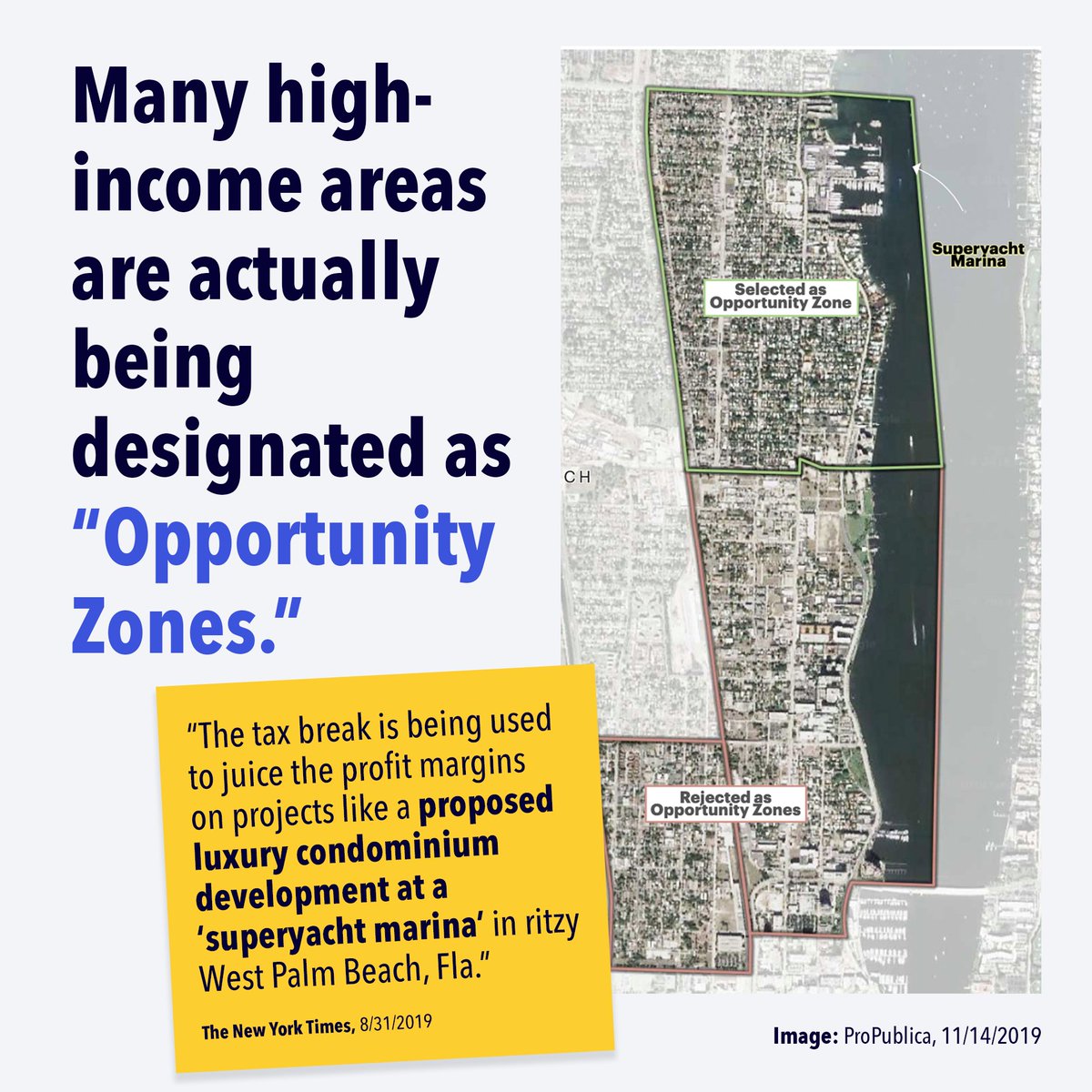 Like most Trump-GOP tax legislation,   #OpportunityZones are yet another giveaway to the wealthy and powerful at the expense of working families.Here’s everything you need to know about Trump and the GOP’s “Opportunity Zone” tax scam -->