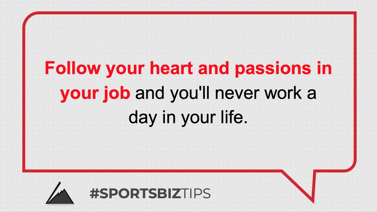 Cliche but true!  #SportsBizTips