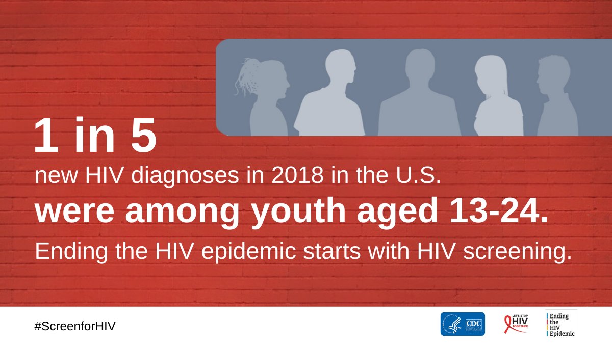 CDC_HIV's tweet photo. #Providers: HIV screening is recommended for all patients, including youth over the age of 13. Get tips and resources to help #ScreenforHIV in your practice: https://t.co/Y6y8Ik3V3Y https://t.co/zdgbOi5NOi