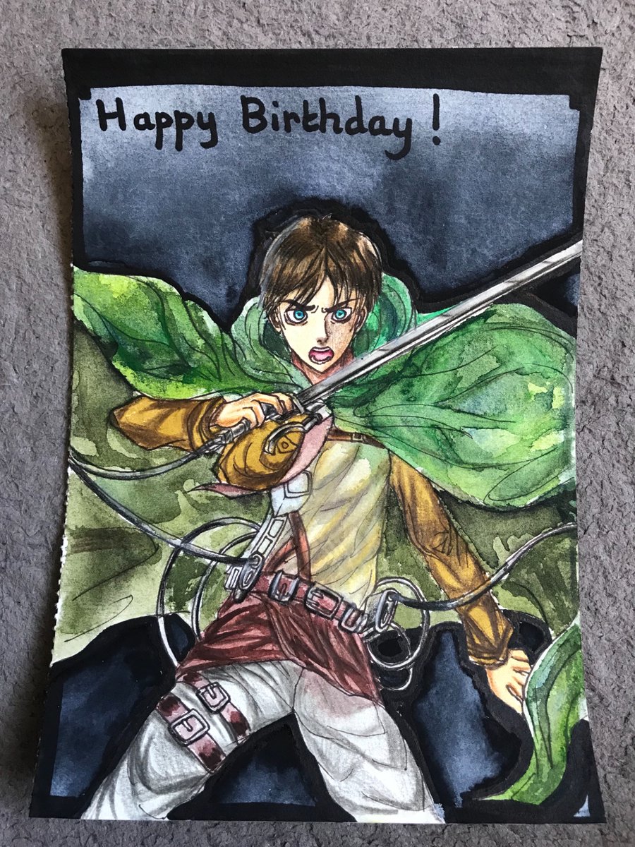 forestieranais2's tweet image. Merci pour ce super dessin d’Eren de L’attaque Des Titans @MiyaDraw 😊🌸 # Birthday 🍰