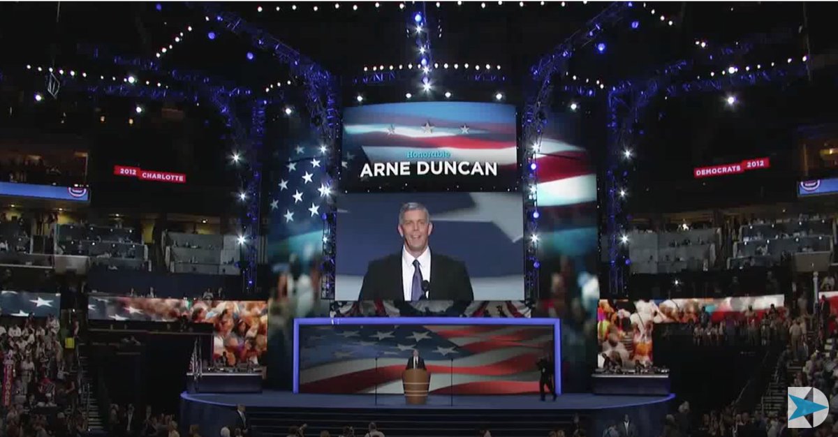 And look, here’s Secretary of Education Arne Duncan the same day — it’s Obama Cabinet Day in Charlotte!  https://bit.ly/3hx887E 