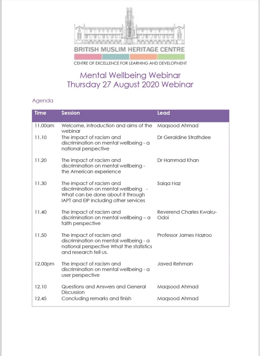 DrG_NHS's tweet photo. Looking forward to meeting fellow speakers whose work I’ve admired & to reconnecting with #Equalites champion @786maq in tomorrow’s ‘racism, impact on mental health& what improvement actions are being promoted @maud https://t.co/PyJAsO3FUq