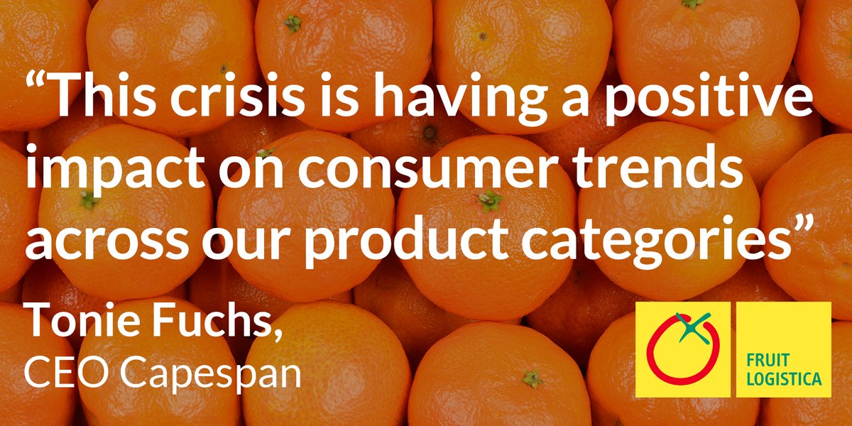 Fruit_Logistica's tweet photo. Uncertain scenarios can also bring positive results. That's what the CEO of global fruit supplier #Capespan believes. Want to get more expert insights about the current situation? Check our special report π https://t.co/Mw7CNKs69y #fruitlogistica2021 https://t.co/euW31FFg5q