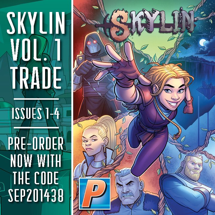 kyleP_Art's tweet photo. Coming to comic shops November 25th! The complete 1st volume of Skylin published by @sourcepointpress. Use the previews code SEP201438 to pre-order your copy with your local comic shop. Thanks so much guys! #skylincomic #fantasy #indiecomics #comic #comicart #comicartist https://t.co/CzoBW7nTMg