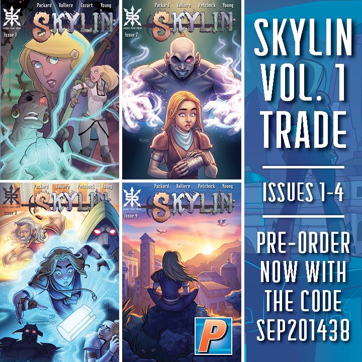 kyleP_Art's tweet photo. Coming to comic shops November 25th! The complete 1st volume of Skylin published by @sourcepointpress. Use the previews code SEP201438 to pre-order your copy with your local comic shop. Thanks so much guys! #skylincomic #fantasy #indiecomics #comic #comicart #comicartist https://t.co/CzoBW7nTMg