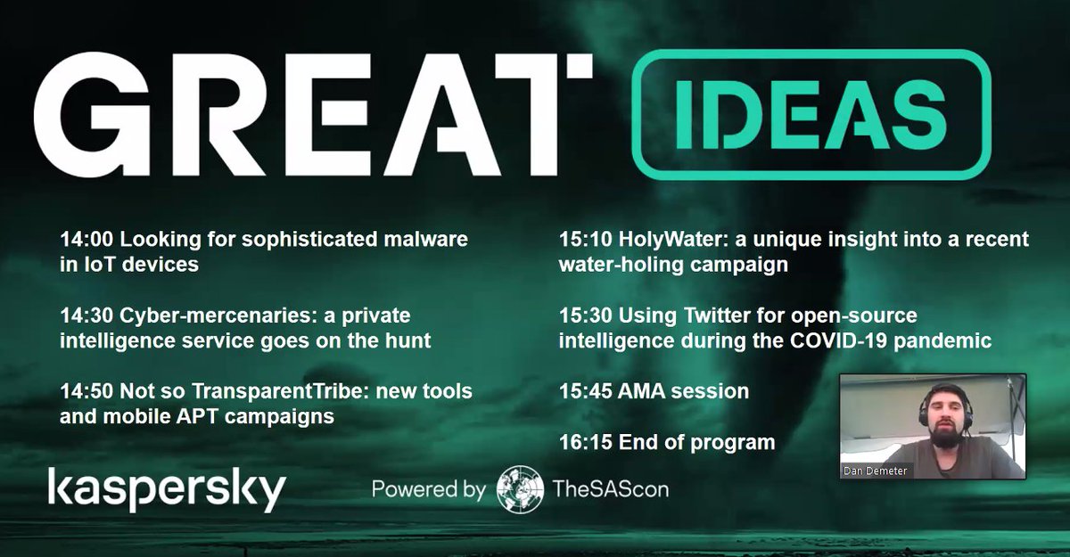 Great Ideas Powered By Sas Kaspersky Launches An Online Series Of High Calibre Threat Talks التكنولوجيا وأخبارها